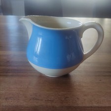 Villeroy & Boch Dresden Art Deco Krug ,Milchkrug hellblau creme Steingut