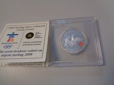 CANADA 2008 - 1 Dollar in Silber, PP - Farbe - OLYMPIA Lucky Loonie
