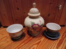 Übertöpfe, Porzellan Eschenbach u. Seltmann Weiden, Deckelvase, Weimar