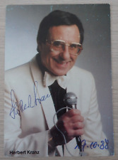 Autogramm Fernsehmoderator und Sportjournalist Herbert Kranz 1988 (104975)