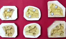 3 alte Marzipanformen um 1900 Backformen Konditor Formen Bäckerform Katzen Hase