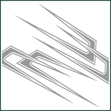 2er SET Dachpfeile Chrom