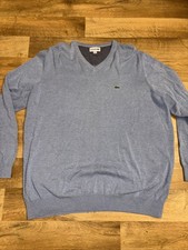 lacoste herren V Neck Pullover Baby Blau Sehr Gut. / FR 7 , US XXL / D 54