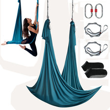 VEVOR Aerial Yoga Hängematte Swing Air Fliegen 5x2,8m Schaukel Grün 1000kg