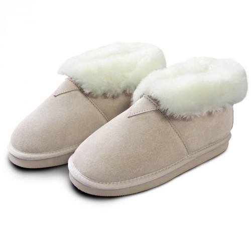 Lammfell hausschuhe beige - lammfell,