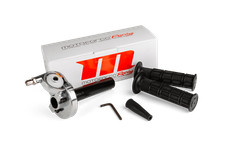 Kurzhubgasgriff RACING inkl. Lenkergriffe universal Chrom