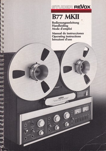 Bedienungsanleitung für revox - bedienungsanleitung,