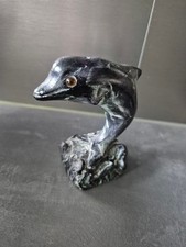 Dekofigur Delfin Speckstein, JOLIN Made in Canada, Handarbeit