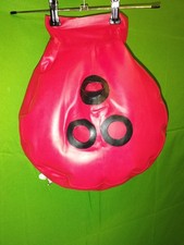 Latex Maske rot aufblasbar Augen und Mund frei inflatable