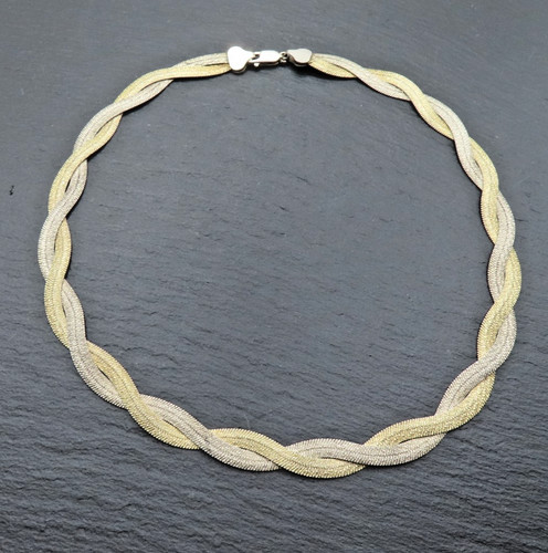 Geflochtene halskette collier - geflochtene,