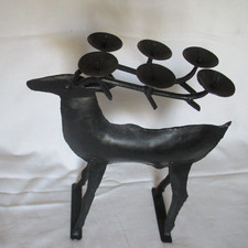 Kerzenhalter Kerzenständer Hirsch Metall für  6 Kerzen