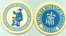 sehr schöner Bierdeckel Herzoglich Bayerisches Brauhaus Tegernsee   J