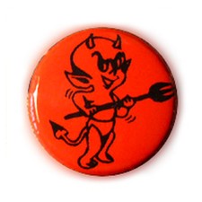 Badge diablotin tattoo rouge - badge,