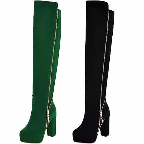 Overknee high heels - overknee,