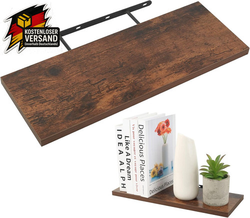 Wandregal holz 40cm braun - holz,