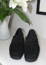 Neu Clarks Originals Wallabee Mokassin Halbschuh schwarz Wildleder Gr. 40