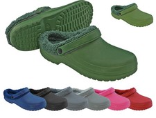 Hausschuhe Winter Clogs Gartenschuhe  Sabots Pantoletten - gefüttert - Gr. 37-49