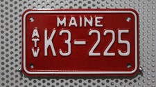 Maine Kennzeichen Kleines Nummernschild / USA License Plate ATV Vehicle [K3-225]