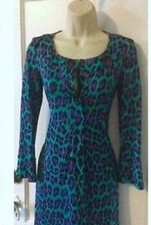ORIG. DIANE VON FURSTENBERG 100 % SEIDEN Kleid Leo-Print NP 689,-