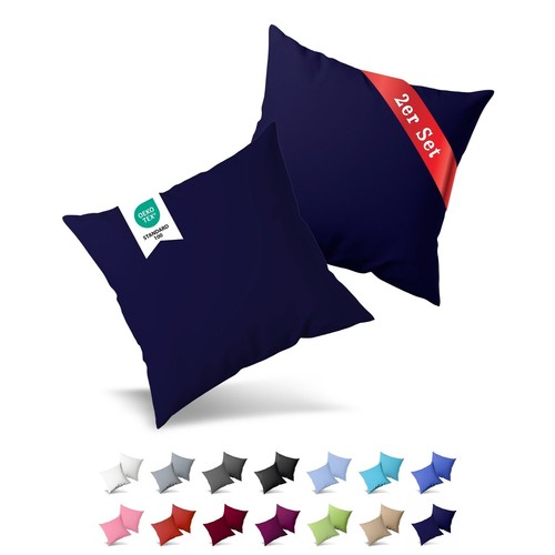 2er pack jersey kissenbezug - pack,