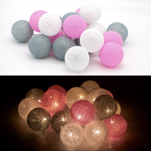 Led lichterkette 6cm kugeln - led,