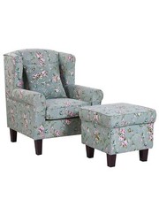 Moderner Sessel mit Fußhocker