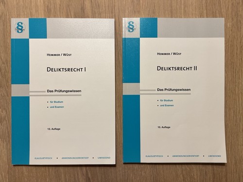 Hemmer wüst deliktsrecht - deliktsrecht, i