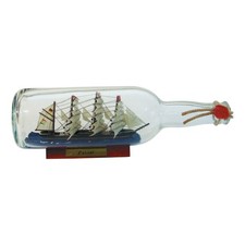 Flaschenschiff - Passat Buddelschiff aus Glas/Holz/Messing 29 x 10 cm Sea-Club