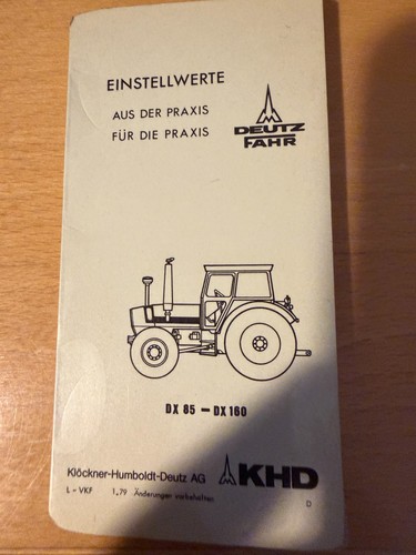 Deutz fahr einstellwerte khd - deutz,