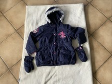 Pampolina Winterjacke mit Handschuh u. Kapuze, Gr. 86/92, blau mit vielen Detail