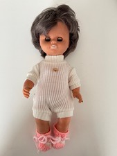 DDR Puppe Mädchen mit Schlafaugen braune Haare 30cm mit Anziehsachen