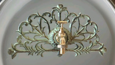 Garten Wasserhahn Antik Gusseisen Wandbrunnen Eisen Wandplatte Schmiedeeisen NEU