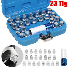 23 tlg. Felgenschloss Demontage Satz Schlüssel Adapter Radbolzen Knacker für VW