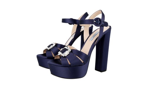 Prada satin kristall plateau - prada,