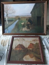 Alte Bilder mit Rahmen " Landschaft"