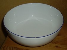 TCM 1 Schüssel, Kartoffelschüssel weiß mit blauen Rand
