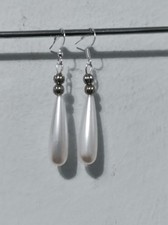 Ohrringe Lange Weiße Tropfen&