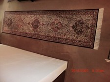 Ghom reine Seide ca. 301 x 78 cm Persien handgeknüpft mit Echtheitszertifikat