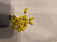 Modellbahn MUFFE für Querlochstecker Bananenstecker gebraucht gelb 25 Stück