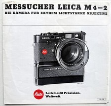 LEITZ LEICA M4-2 Kamera Prospekt Faltblatt 