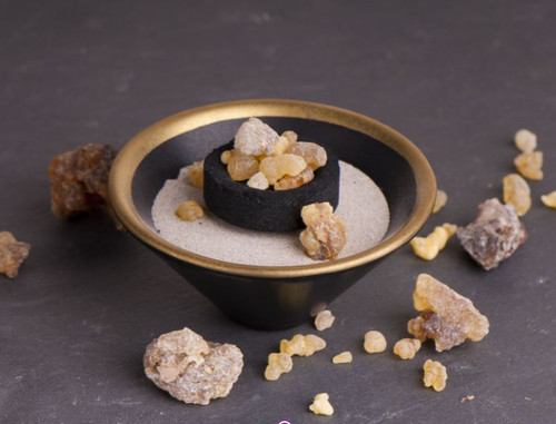 Räucherschale schwarz gold - räucherschale, schwarz/gold