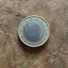 1€ Münze Belgien, König Albert II,  2002 Fehlerprägung, Sammlerstück