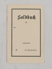 Soldbuch Soldat 1.Weltkrieg
