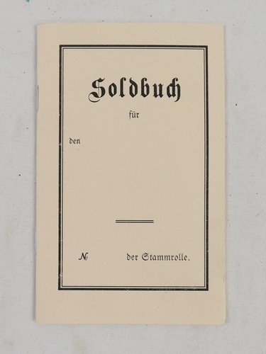 Soldbuch soldat weltkrieg - soldbuch, 1.weltkrieg