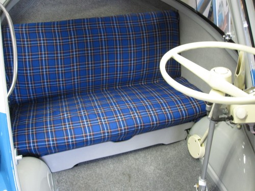 Stoff sitzbank karo blau - stoff,