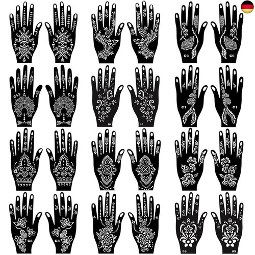 Henna tattoo schablonen kit - henna,