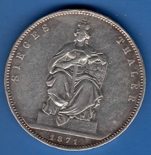Königreich Preußen 1 Sieges Thaler 1871 A Wilhelm I. Silber Siegestaler 1 Taler