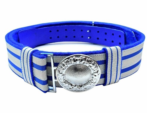 Feldbinde silber mit blauen