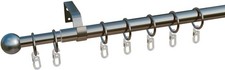 Teleskop Gardinenstange Edelstahl farben 1-läufig 20 mm 120 - 230 cm (559)