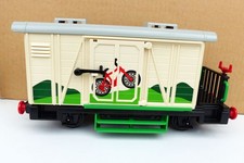 Playmobil  4115 Fahrradwagen Güterwagen Schiebetüren SPUR G mit 1 grünen Tür